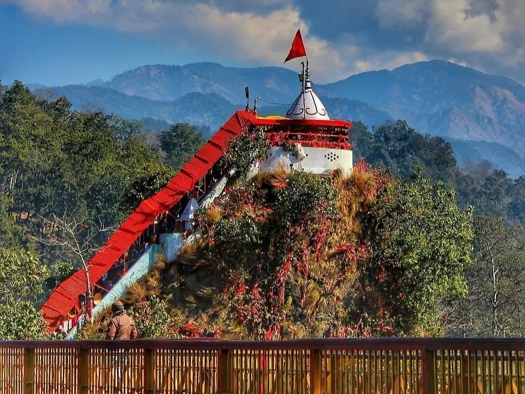 Garjia Temple on a rock in the Kosi River