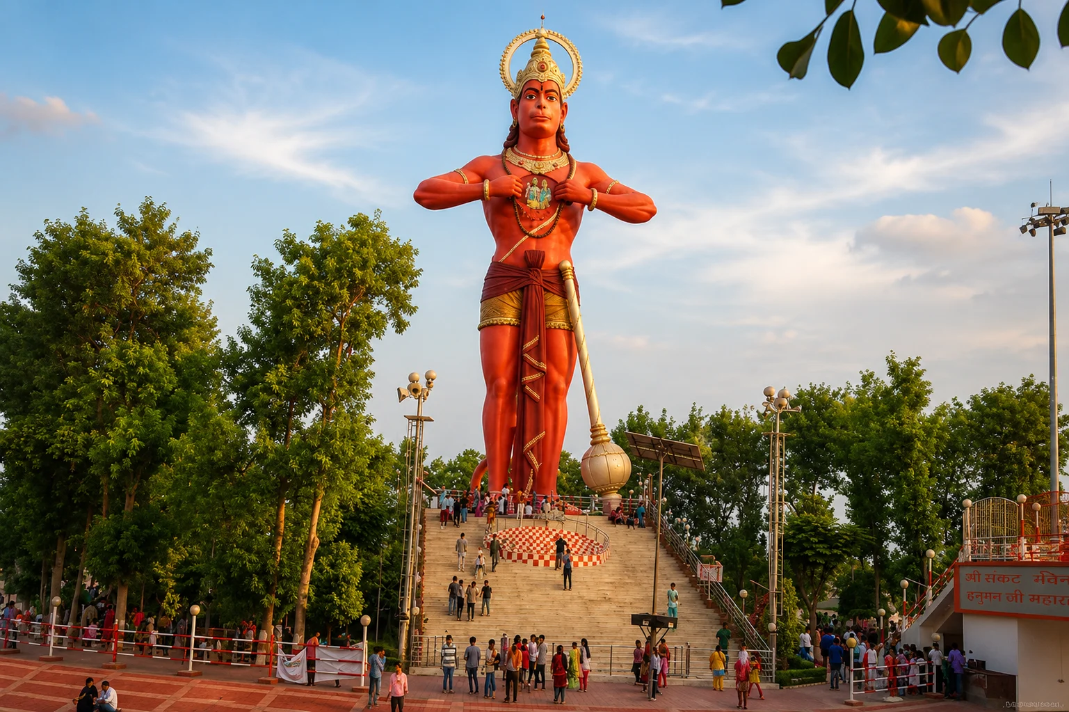 Hanuman Dham temple statue