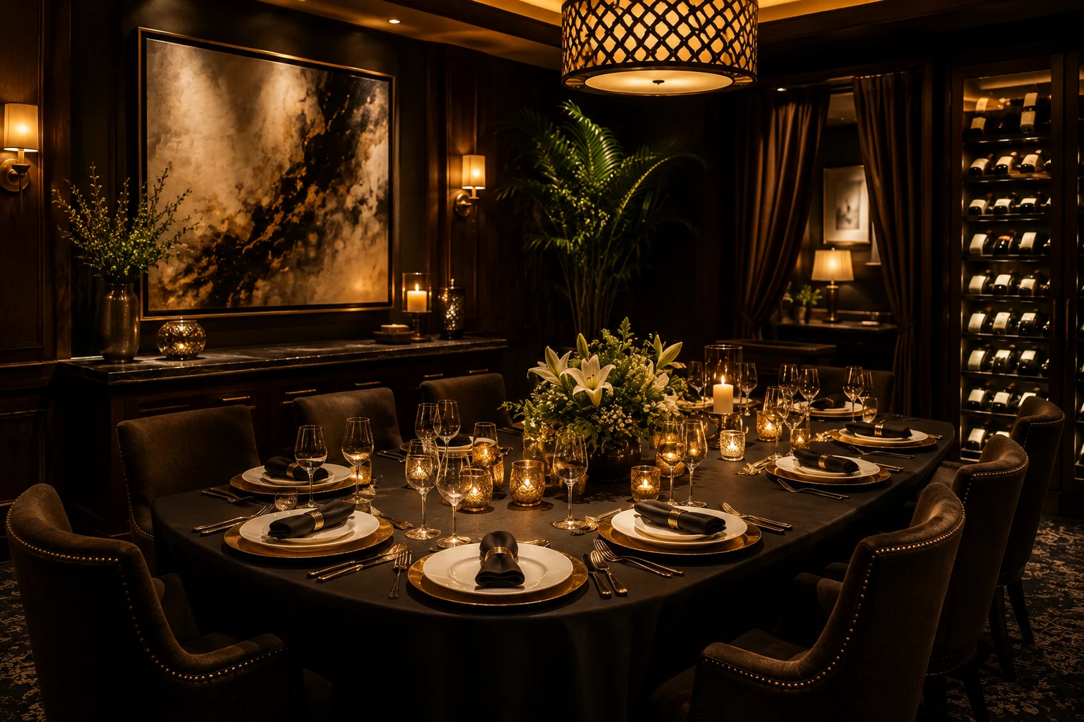 Private forest dining table